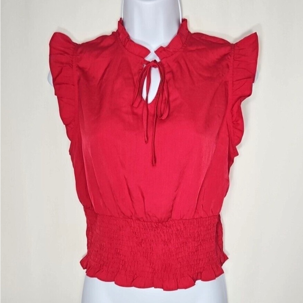 Paper Crane Ruffle Pink Top NWOT